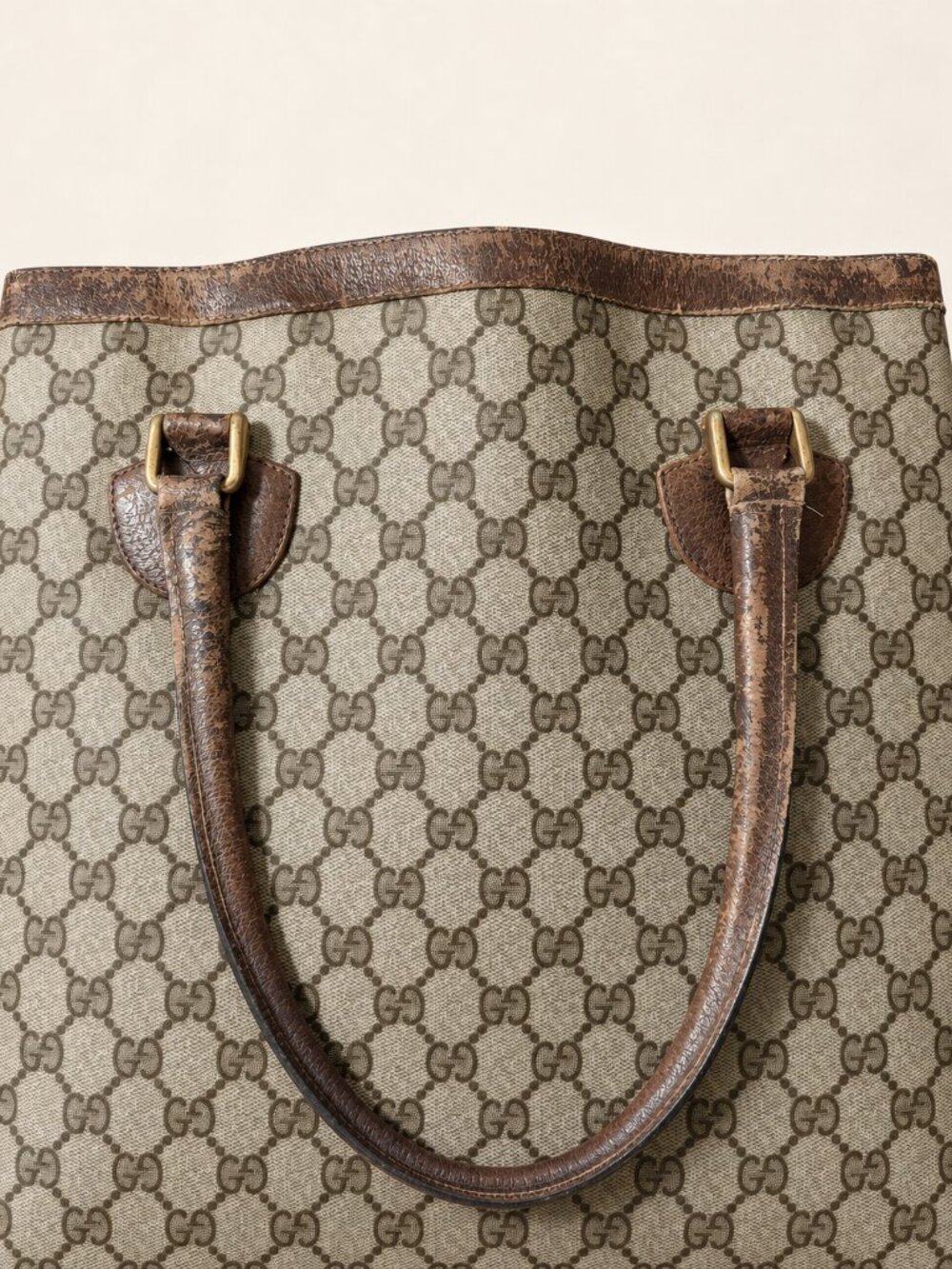 Vintage Gucci GG Monogram Tote + Tom Ford Era Mule Heels 8.5B Y2K - Picture 9 of 16